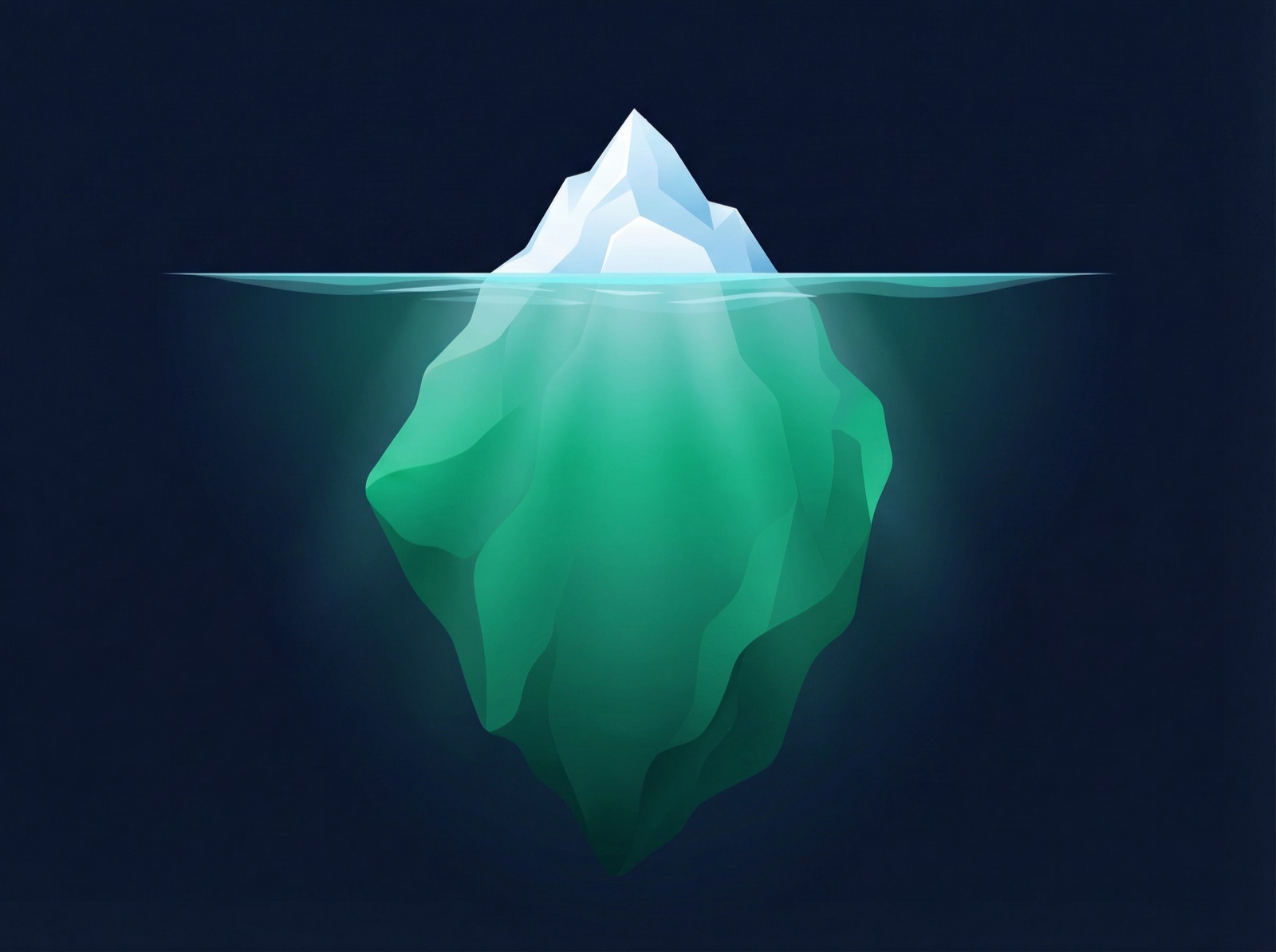 Iceberg showing the gap between restaurants you hear about and restaurants that actually open